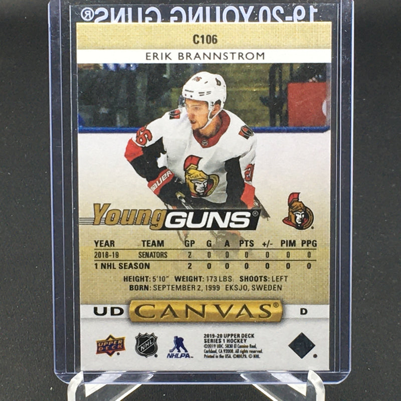 2019 UPPER DECK SERIES ONE - UD CANVAS - YOUNG GUNS - E. BRANNSTROM -