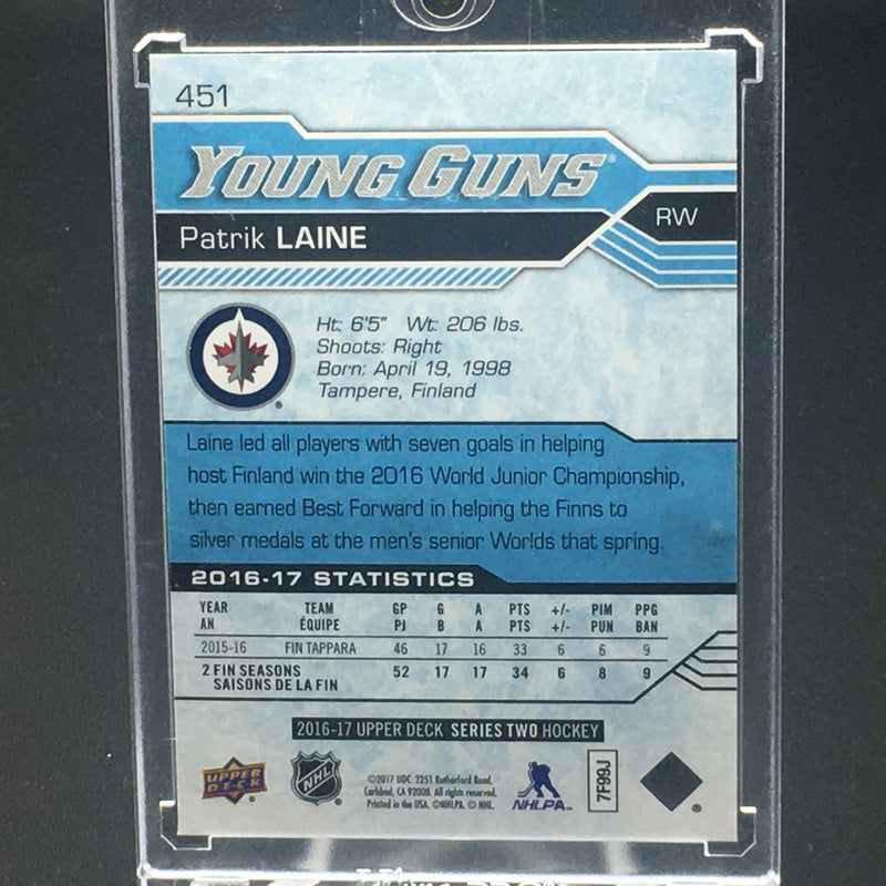 2016 UPPER DECK SERIES TWO - YOUNG GUNS - P. LAINE -