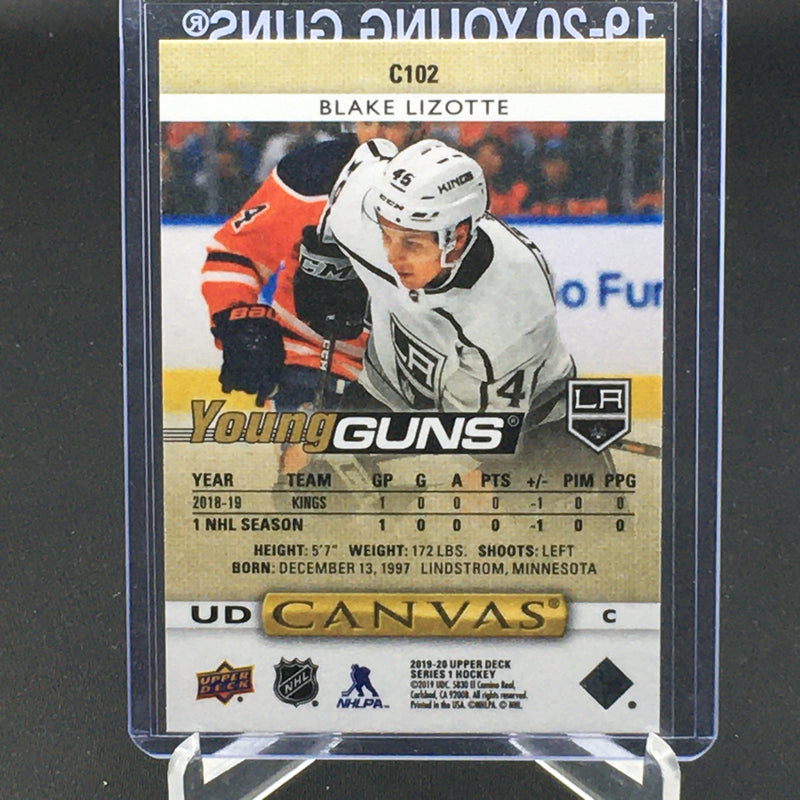 2019 UPPER DECK SERIES ONE - UD CANVAS - YOUNG GUNS - B. LIZOTTE -