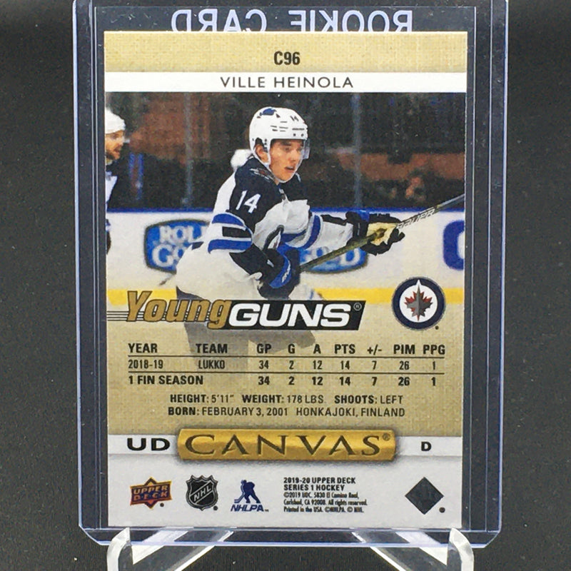 2019 UPPER DECK SERIES ONE - UD CANVAS - YOUNG GUNS - V. HEINOLA -