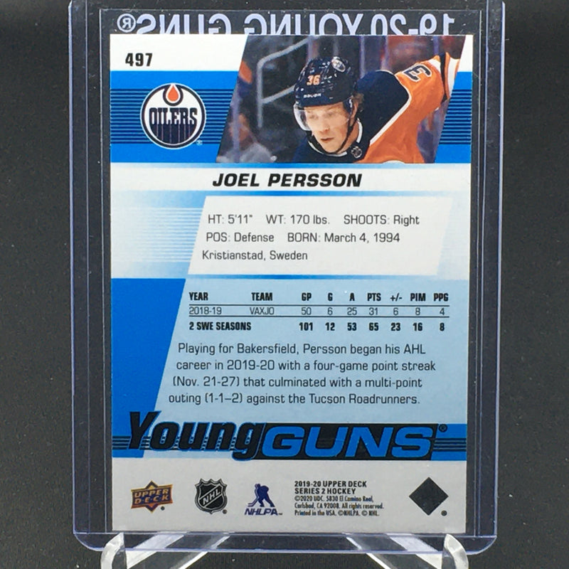 2019 UPPER DECK SERIES TWO - YOUNG GUNS - J. PERSSON -