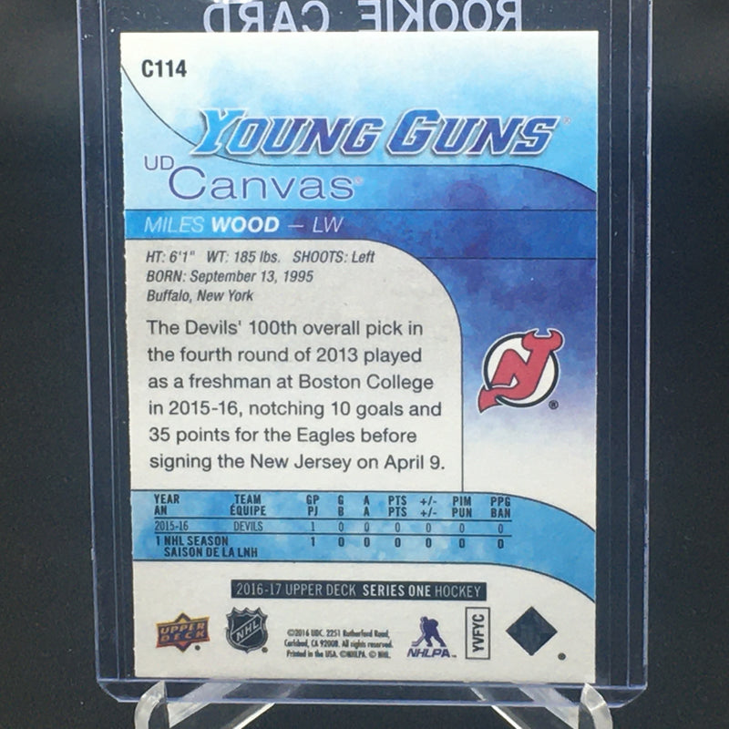 2016 UPPER DECK SERIES ONE - UD CANVAS - YOUNG GUNS - M. WOODS -