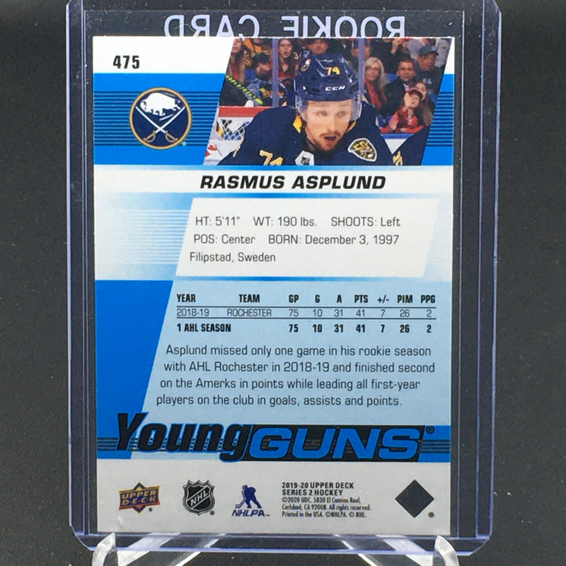 2019 UPPER DECK SERIES TWO - YOUNG GUNS - R. ASPLUND -