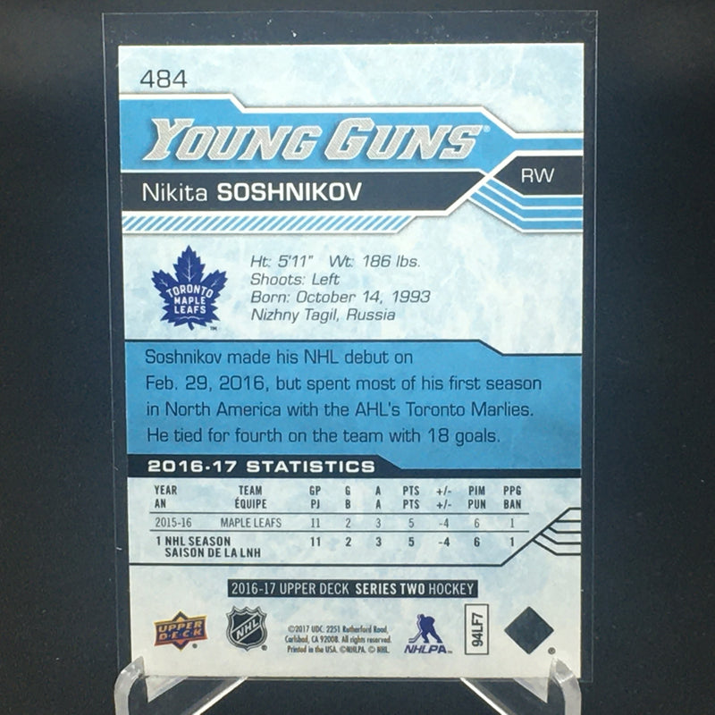 2016 UPPER DECK SERIES TWO - YOUNG GUNS - N. SOSHNIKOV -