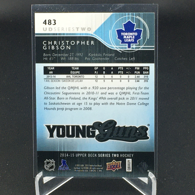 2014 UPPER DECK SERIES TWO - YOUNG GUNS - C. GIBSON -
