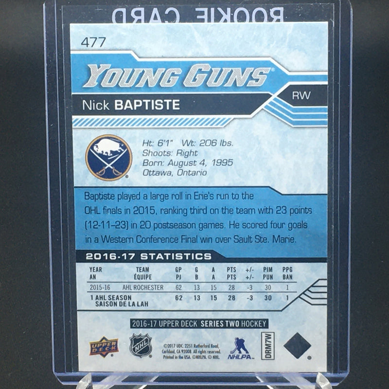 2016 UPPER DECK SERIES TWO - YOUNG GUNS - N. BABTISTE -