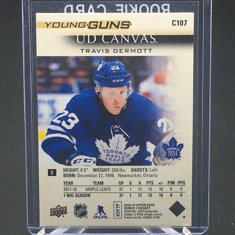 2018 UPPER DECK SERIES ONE - UD CANVAS - YOUNG GUNS  - T. DERMOTT -