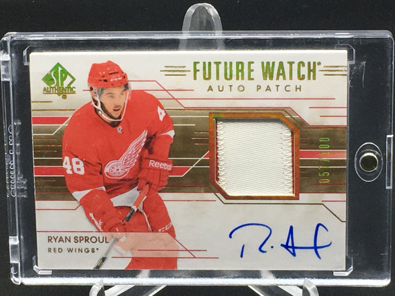 2014 UPPER DECK SP AUTHENTIC - FUTURE WATCH AUTO PATCH - R. SPROUL - #293 - #'D/100 - AUTO - PATCH - RC