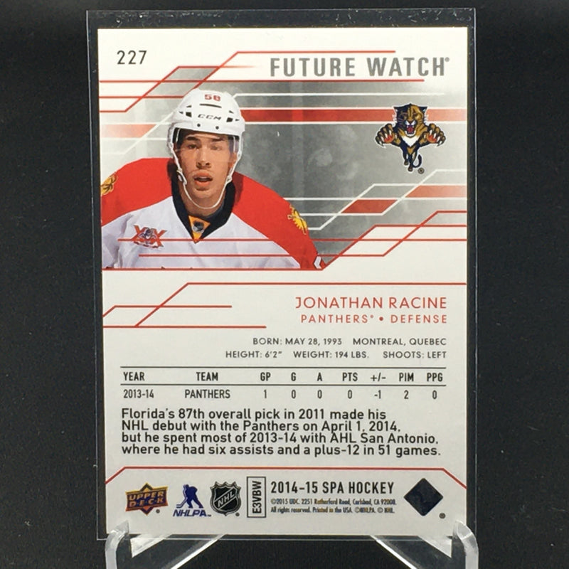 2014 UPPER DECK SP AUTHENTIC - FUTURE WATCH - J. RACINE - #227 - #'D/999 - RC