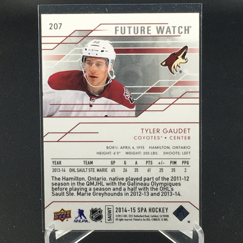 2014 UPPER DECK SP AUTHENTIC - FUTURE WATCH - T. GAUDET - #207 - #'D/999 - RC