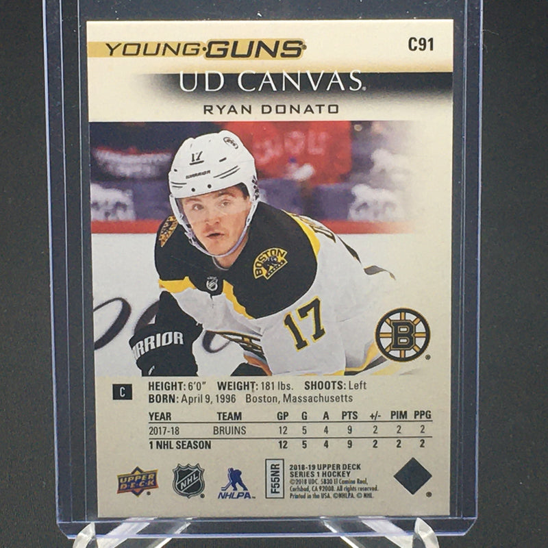 2018 UPPER DECK SERIES ONE - UD CANVAS - YOUNG GUNS - R. DONATO -
