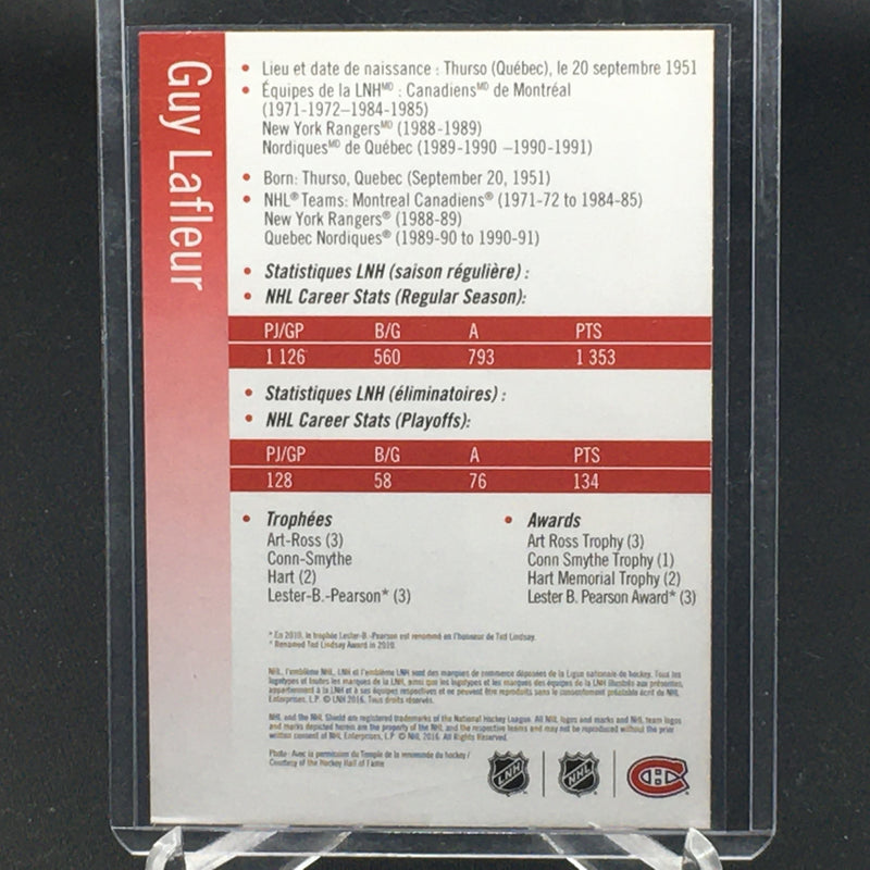 2016 CANADA POST - STAMP CARD - G. LAFLEUR