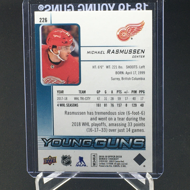 2018 UPPER DECK SERIES ONE - YOUNG GUNS - M. RASMUSSEN -