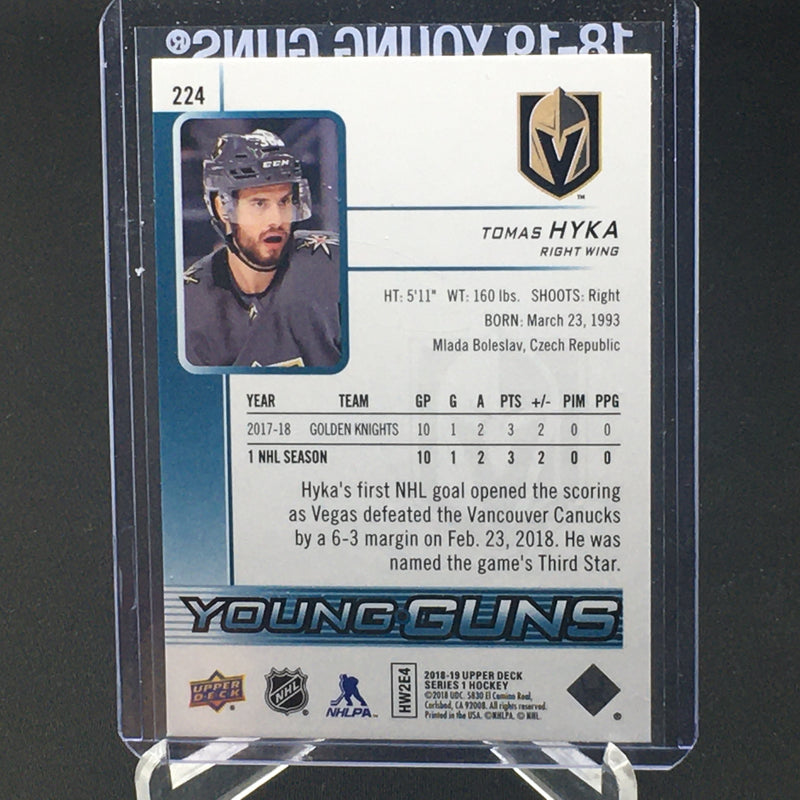 2018 UPPER DECK SERIES ONE - YOUNG GUNS - T. HYKA -