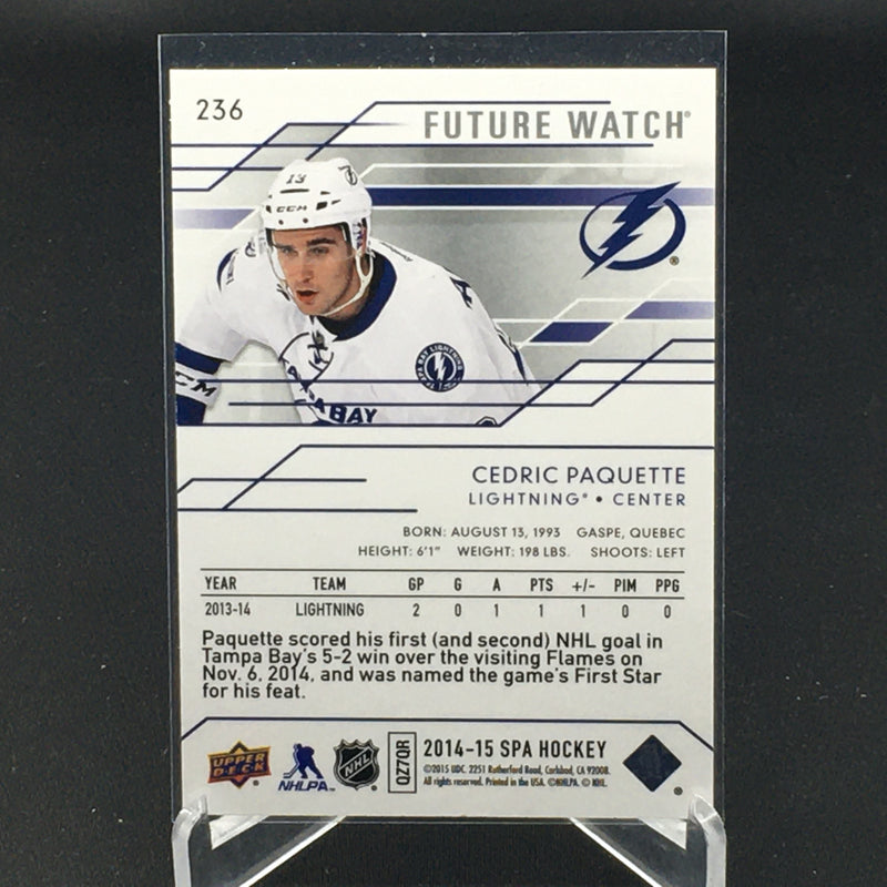 2014 UPPER DECK SP AUTHENTIC - FUTURE WATCH - C. PAQUETTE - #236 - #'D/999 - RC