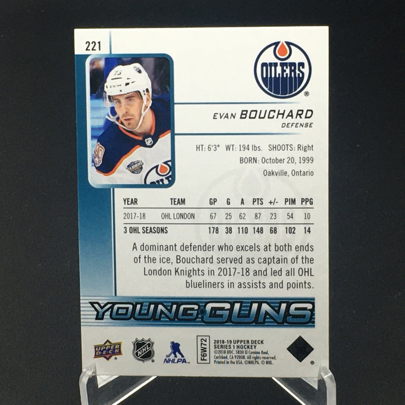 2018 UPPER DECK SERIES ONE - YOUNG GUNS - E. BOUCHARD -
