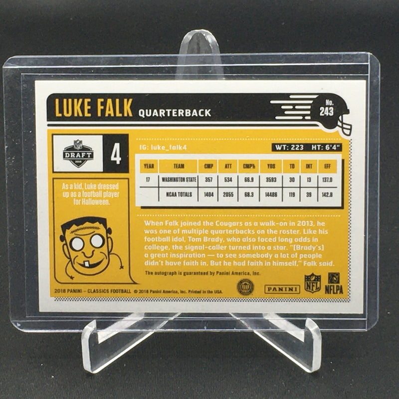 2018 PANINI CLASSICS - L. FALK - #243 - #'D/99 - AUTOGRAPH - RC