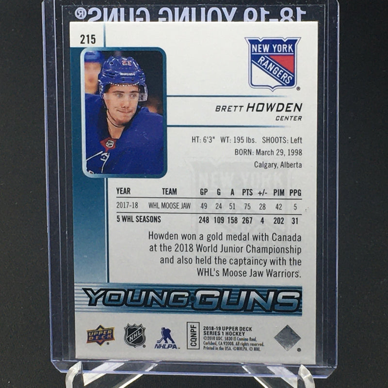 2018 UPPER DECK SERIES ONE - YOUNG GUNS - B. HOWDEN -