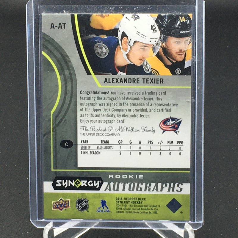 2019 UPPER DECK SYNERGY - ROOKIE AUTOGRAPHS - A. TEXIER -