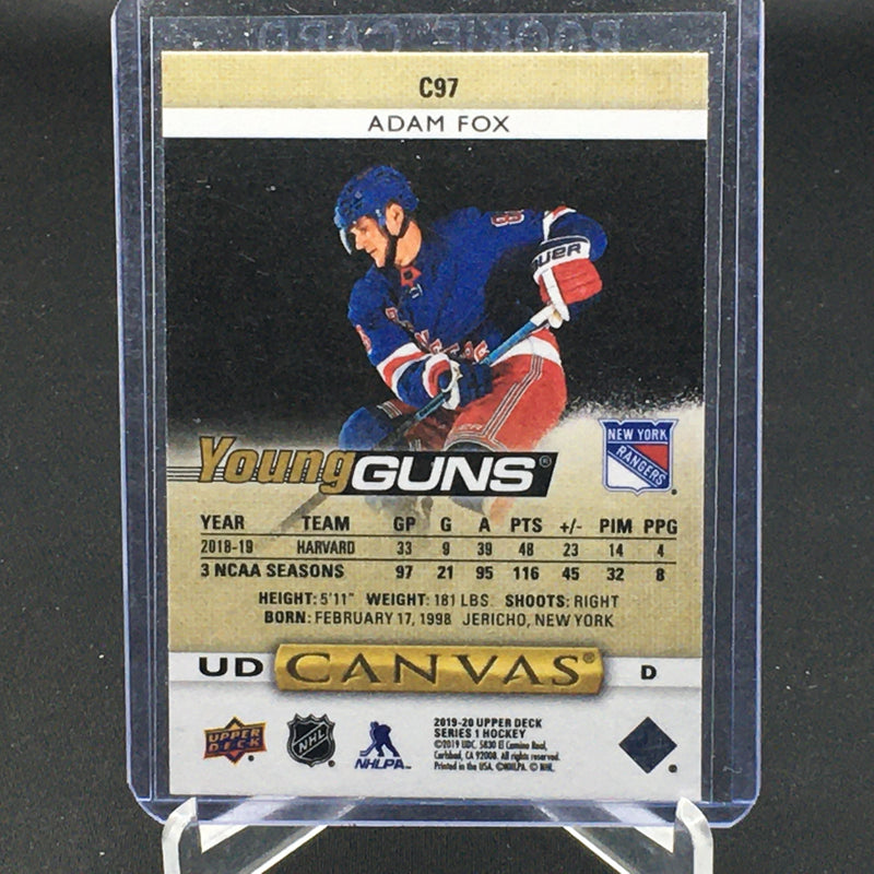 2019 UPPER DECK SERIES ONE - YOUNG GUNS CANVAS - A. FOX -
