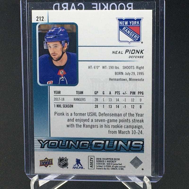 2018 UPPER DECK SERIES ONE - YOUNG GUNS - N. PIONK -
