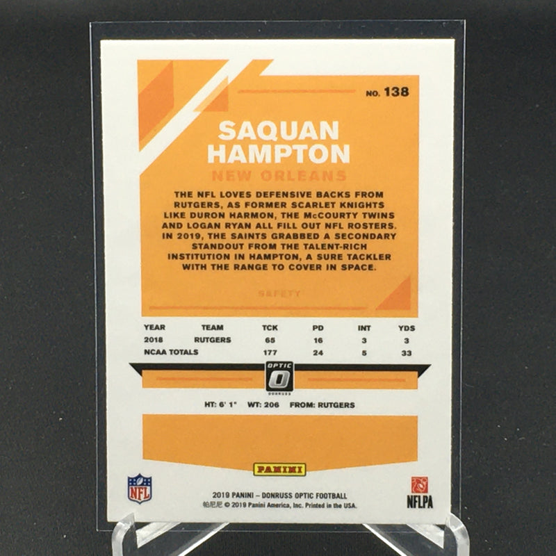 2019 PANINI DONRUSS OPTIC -  S. HAMPTON -