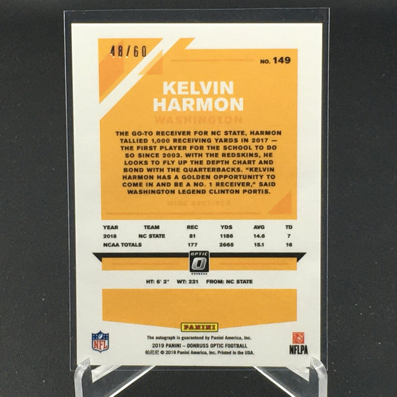 2019 PANINI DONRUSS OPTIC -  K. HARMON - #149 - #'D/60 - AUTOGRAPH - RC
