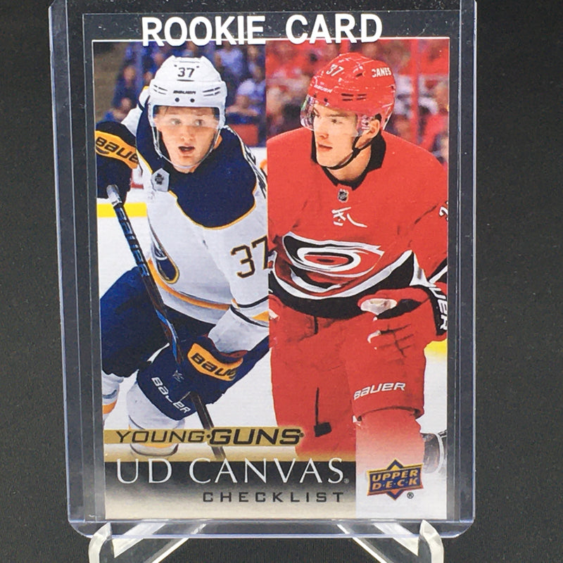 2018 UPPER DECK SERIES ONE - UD CANVAS - YOUNG GUNS CHECKLIST - C. MITTELSTADT/ A. SVECHNIKOV -