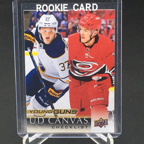2018 UPPER DECK SERIES ONE - UD CANVAS - YOUNG GUNS CHECKLIST - C. MITTELSTADT/ A. SVECHNIKOV - #C120 - RC