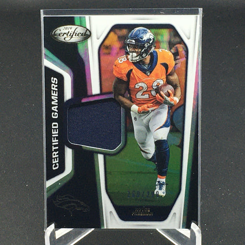 2019 PANINI CERTIFIED - CERTIFIED GAMERS - R. FREEMAN - #CG-RF - #'D/299 - JERSEY RELIC