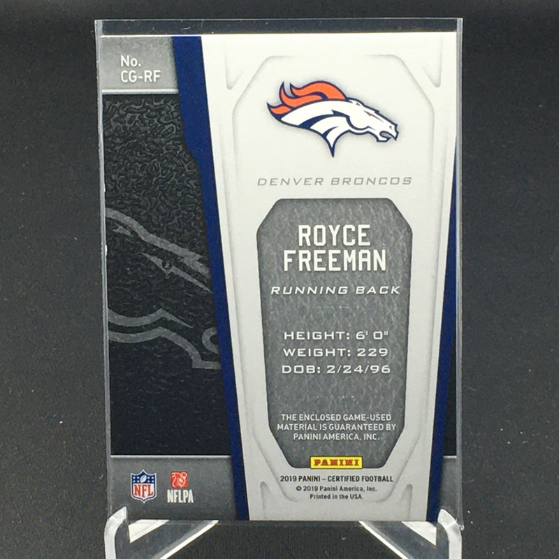 2019 PANINI CERTIFIED - CERTIFIED GAMERS - R. FREEMAN - #CG-RF - #'D/299 - JERSEY RELIC