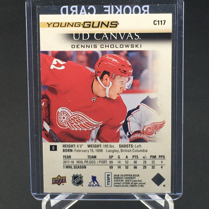 2018 UPPER DECK SERIES ONE - UD CANVAS - YOUNG GUNS - D. CHOLOWSKI -