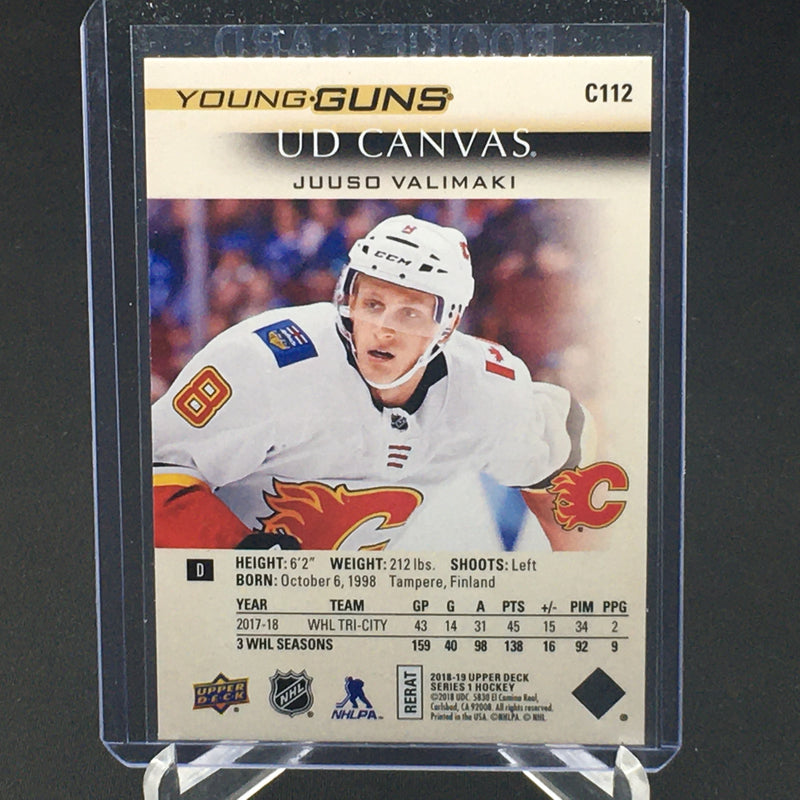 2018 UPPER DECK SERIES ONE - UD CANVAS - YOUNG GUNS - V. VALIMAKI -