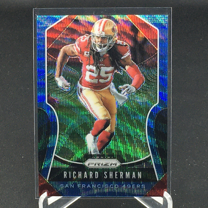 2019 PANINI PRIZM - BLUE WAVE PRIZM - R. SHERMAN - #255 - #'D/199