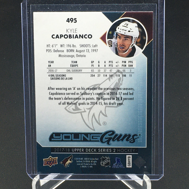 2017 UPPER DECK SERIES TWO - YOUNG GUNS - K. CAPOBIANCO -