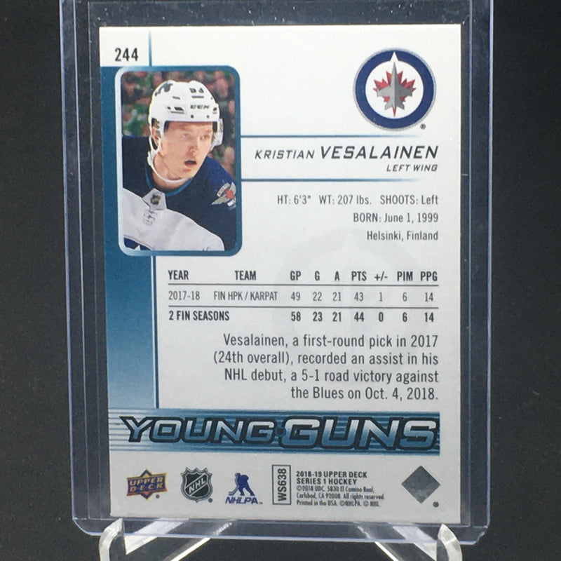 2018 UPPER DECK SERIES ONE - YOUNG GUNS - K. VESALAINEN -