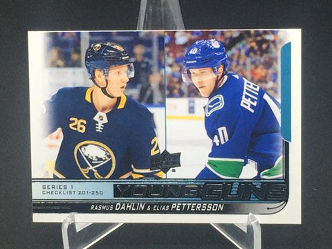 2018 UPPER DECK SERIES ONE - YOUNG GUNS CHECKLIST - R. DAHLIN/ E. PETTERSSON - #250 - RC