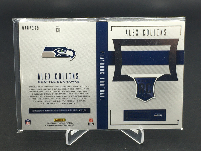 2016 PANINI PLAYBOOK - VERTICAL BOOKLET - A. COLLINS - #138 - #'D/199 - PATCH - AUTOGRAPH - RC