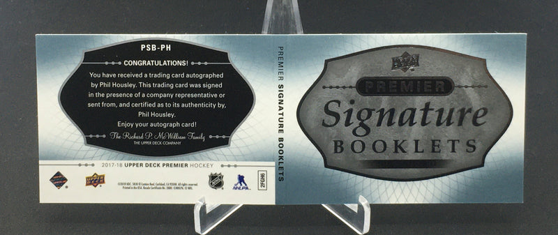 2017 UPPER DECK PREMIER - SIGNATURE BOOKLETS - P. HOUSLEY -
