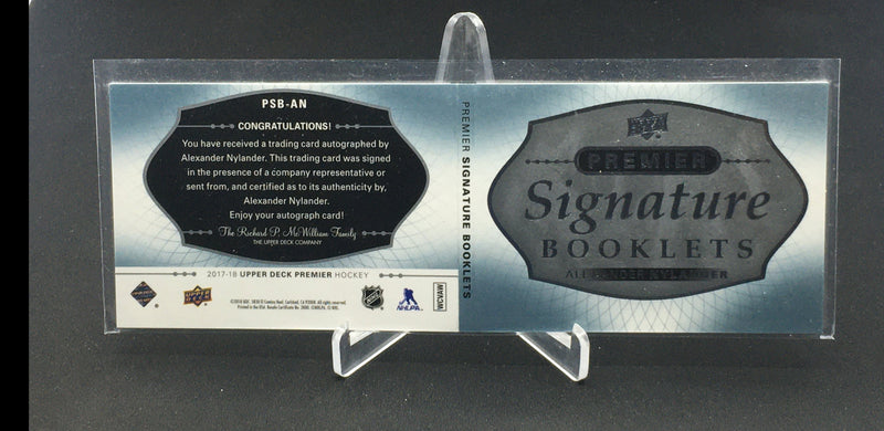 2017 UPPER DECK PREMIER - SIGNATURE BOOKLETS - A. NYLANDER -