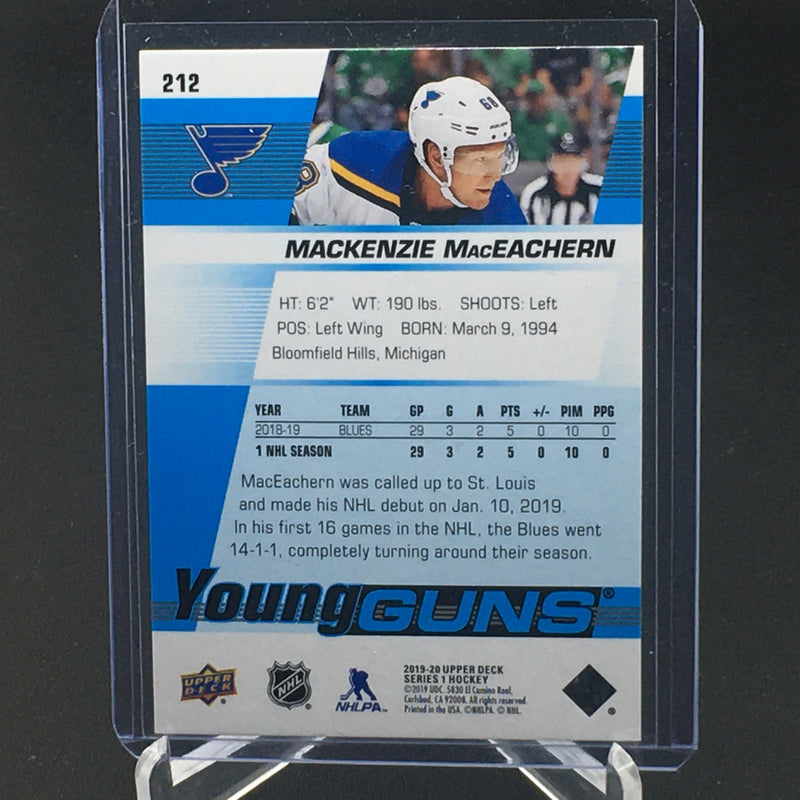 2019 UPPER DECK SERIES ONE - YOUNG GUNS - M. MACEACHERN -