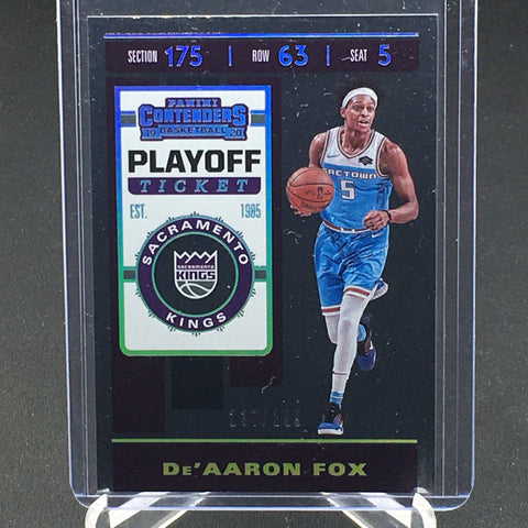 2019 PANINI CONTENDERS - PLAYOFF TICKET - D. FOX - #22 - #'D/199