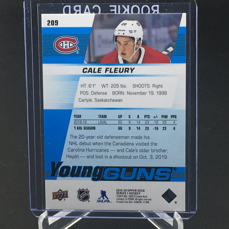 2019 UPPER DECK SERIES ONE - YOUNG GUNS - C. FLEURY -