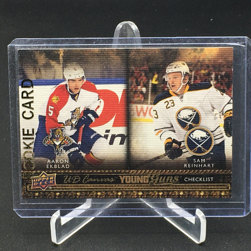 2014 UPPER DECK SERIES ONE - YOUNG GUNS CANVAS - CHECKLIST - A. EKBLAD/ S. REINHART -