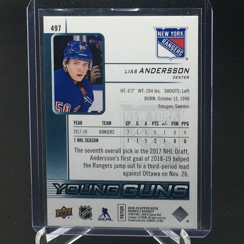 2018 UPPER DECK SERIES TWO - YOUNG GUNS - L. ANDERSSON -