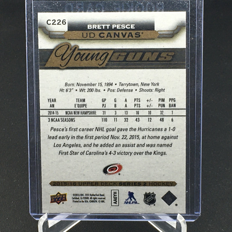 2015 UPPER DECK SERIES TWO - UD CANVAS - YOUNG GUNS - B. PESCE -