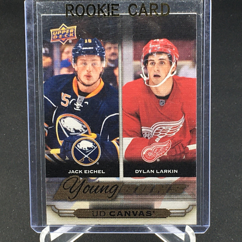 2015 UPPER DECK SERIES ONE - UD CANVAS - YOUNG GUNS CHECKLIST - J. EICHEL/ D. LARKIN -