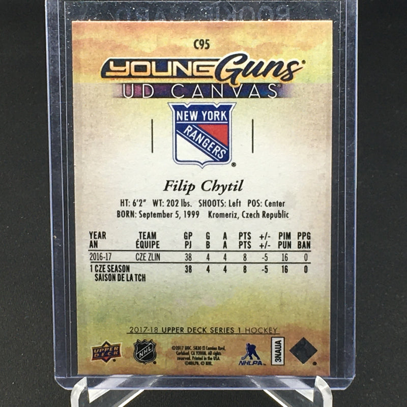 2017 UPPER DECK SERIES ONE - UD CANVAS - YOUNG GUNS - F. CHYTIL -