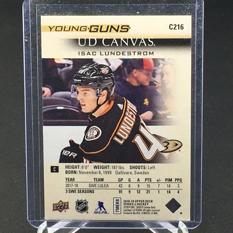 2018 UPPER DECK SERIES TWO - UD CANVAS - YOUNG GUNS - I. LUNDESTROM -