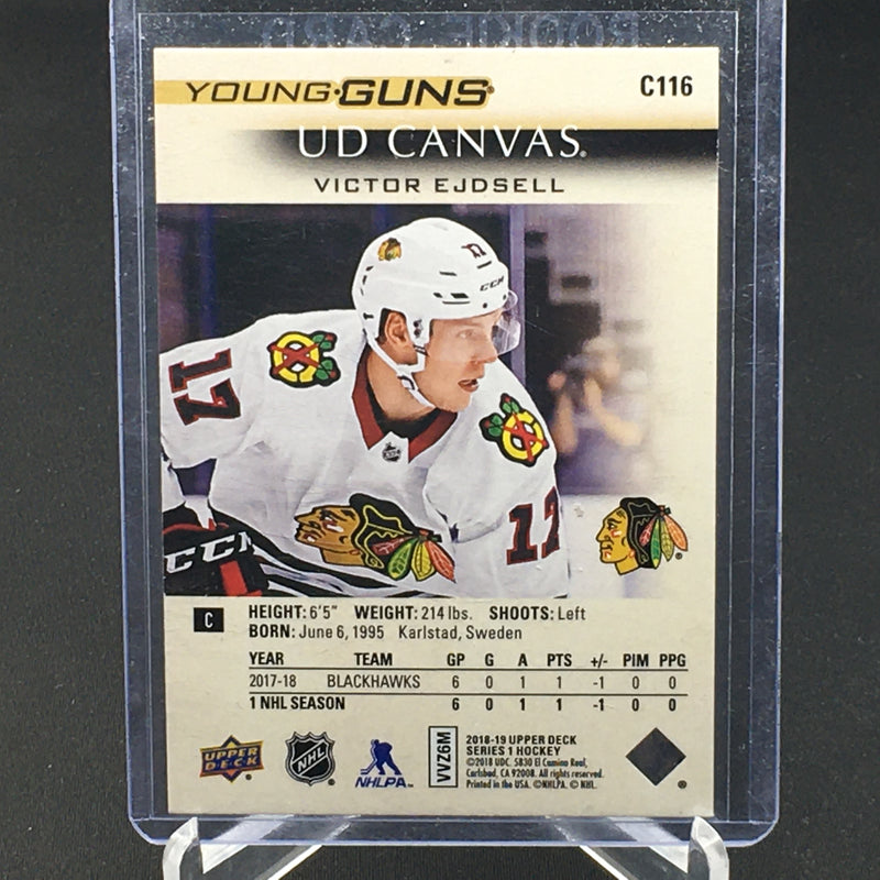 2018 UPPER DECK SERIES ONE - UD CANVAS - YOUNG GUNS - V. EJDSELL -